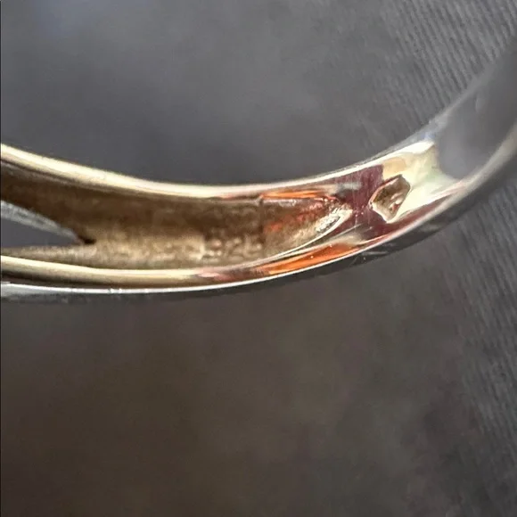 Citrine & garnet EUC ring. Emerald & fancy cut genuine gemstones in 925 sterling - Picture 5 of 8